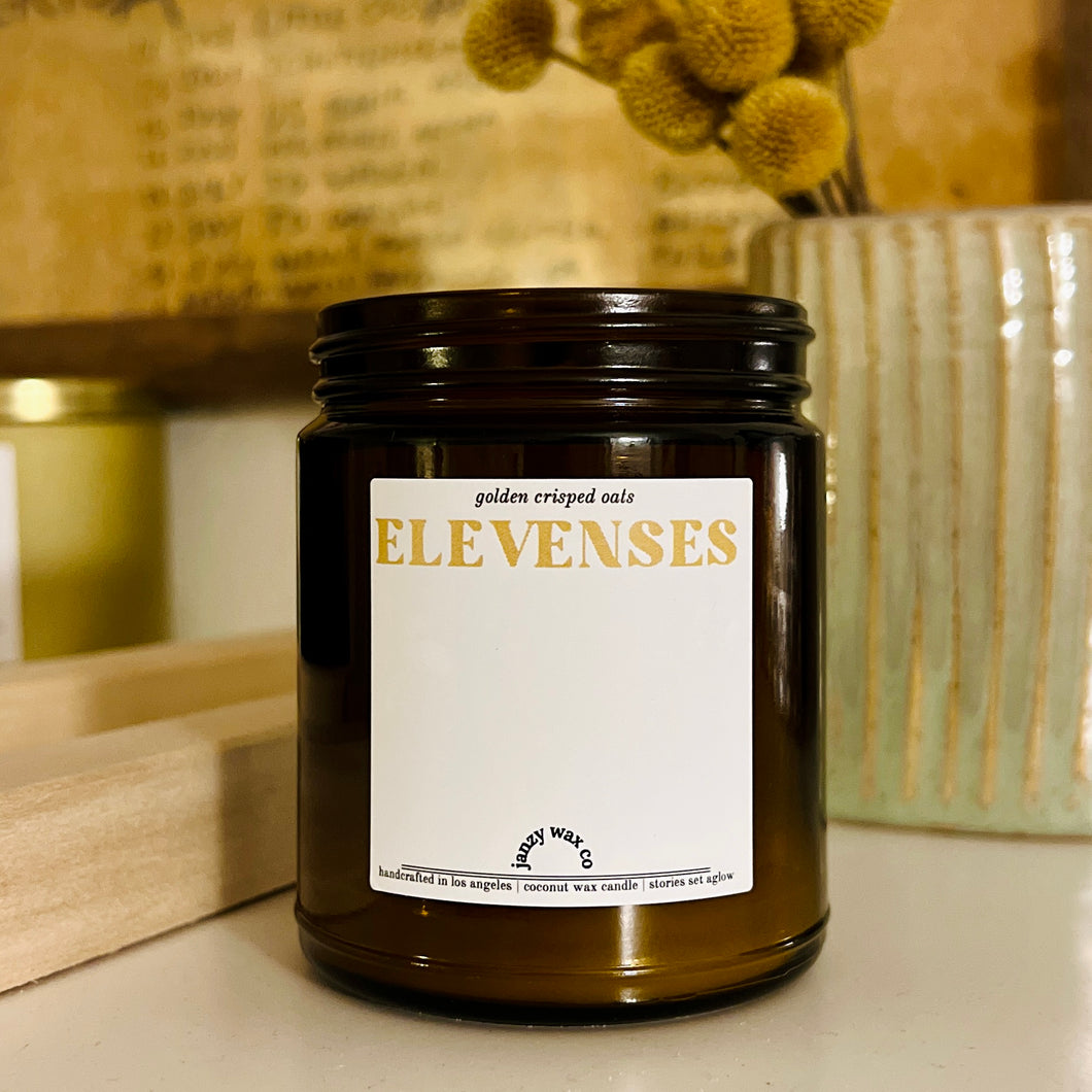 elevenses - golden crisped oats candle