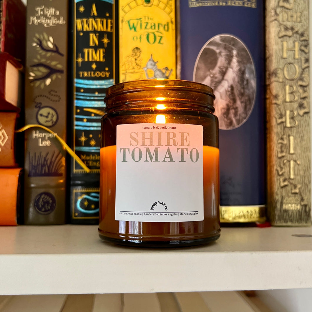 shire tomato - tomato leaf candle
